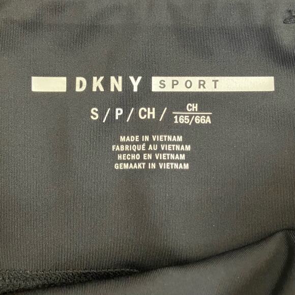 DKNY Sport Leggings Leaf Paradise Pink White Green Small - Picture 3 of 3